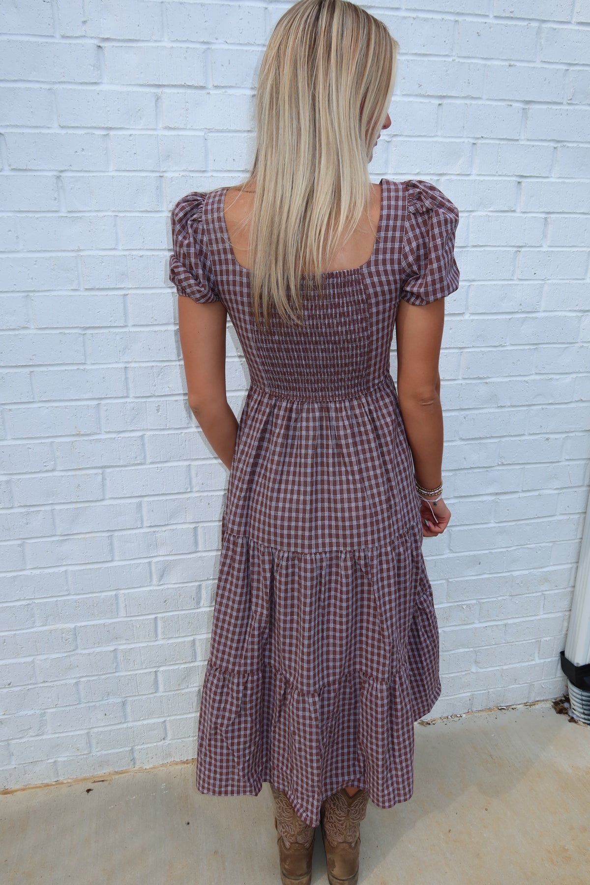 BROWNIE GINGHAM DRESS