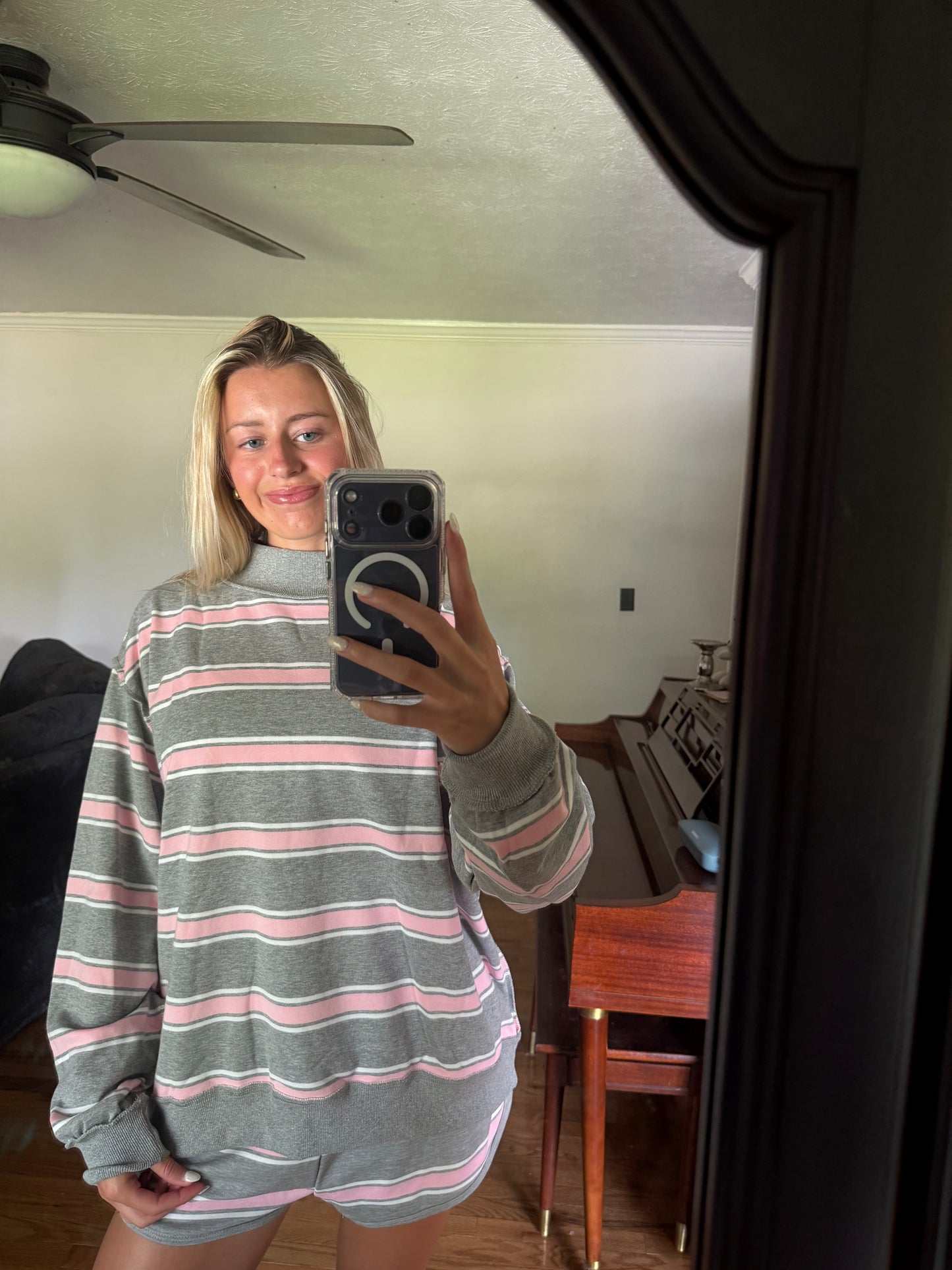 Pink Candy Mock Neck