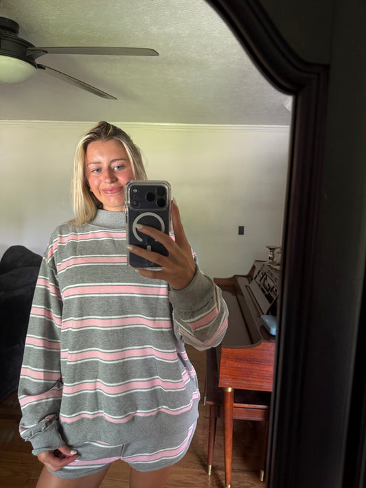 Pink Candy Mock Neck