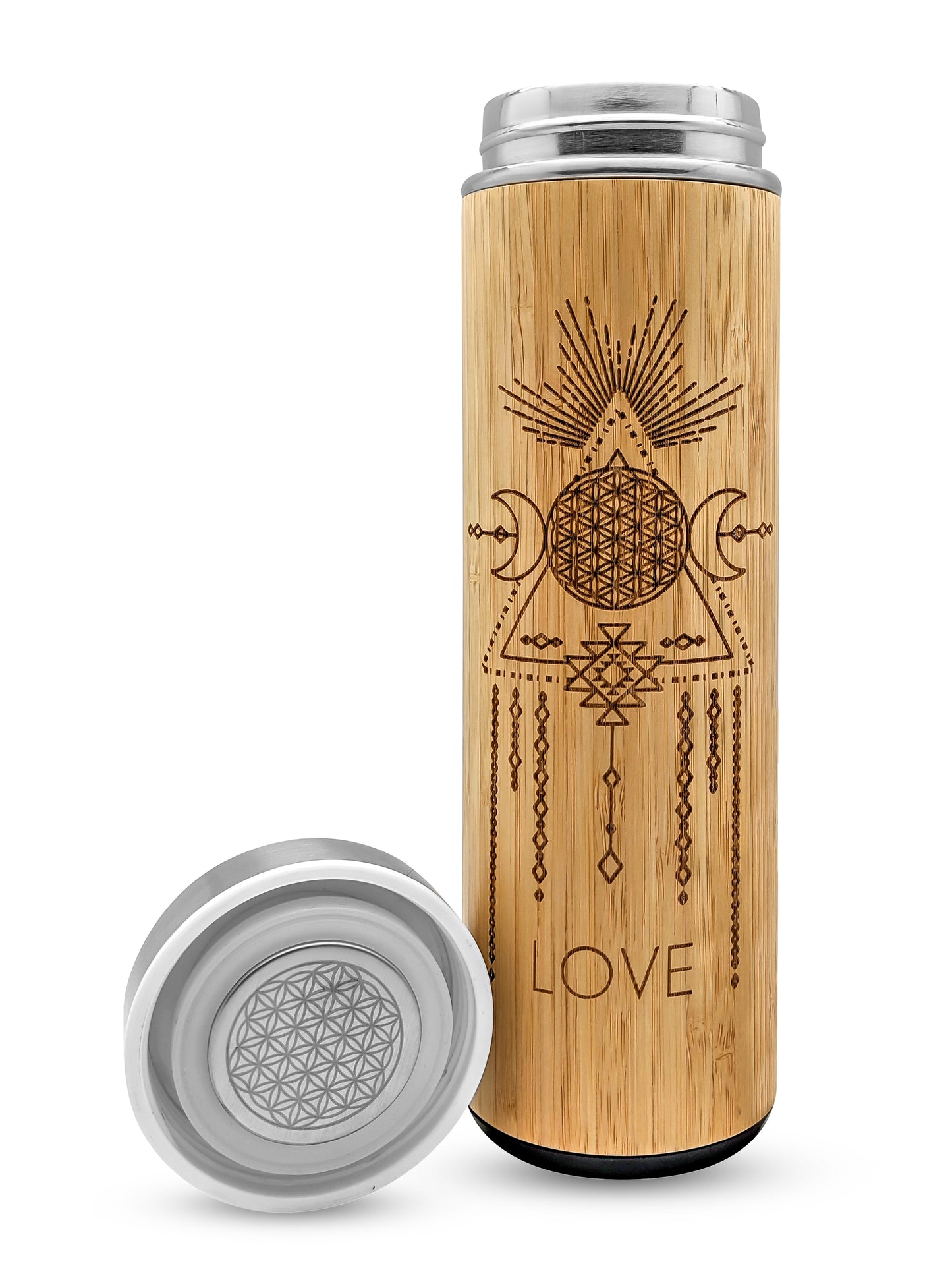 LOVE Insulated Bamboo Tumbler