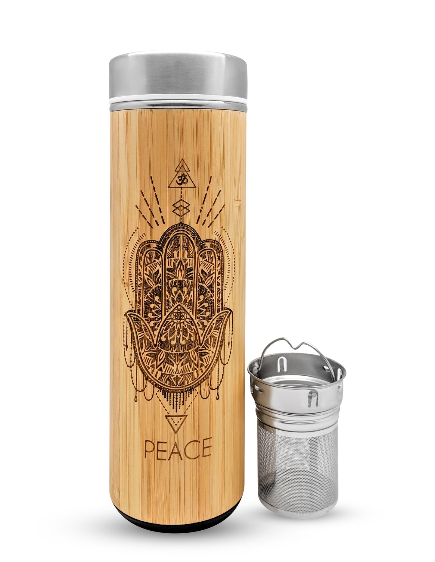 Peace Bamboo Water Bottle
