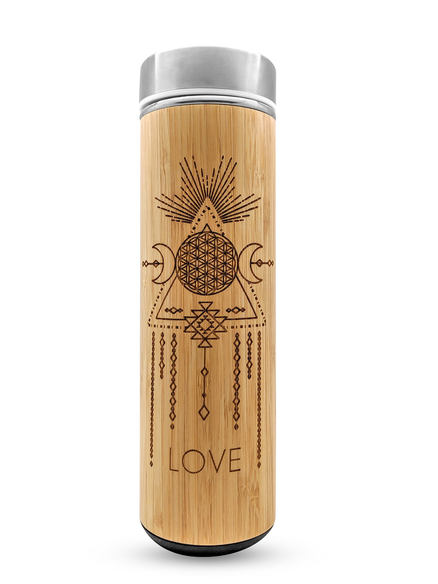 LOVE Insulated Bamboo Tumbler