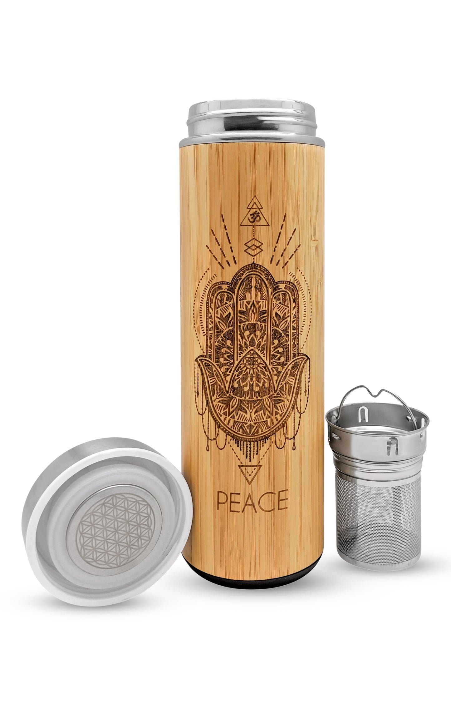 Peace Bamboo Water Bottle